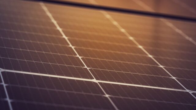 Close-up view of solar panels in Steiermark, Austria, showcasing clean energy technology.