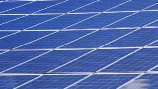 Close-up view of solar panels outdoors capturing renewable energy efficiently.
